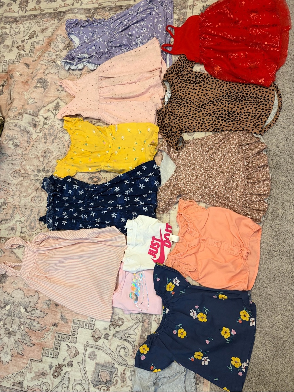Mixed Girls Tops Lot - Floral, Solid & Print Styles